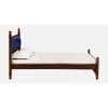 Domino Solid Wood Queen Size Non Storage Bed In Provincial Teak Finish