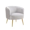 LEISER Fabric Accent Chair in Grey Colour