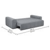 Riyab 3 Seater Pull Out Sofa cum Bed  in Grey Colour