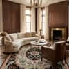 Jaipur Rugs Medallion Wool And Viscose 8x10 Feet Ebony And Natural White Hand Tufted Rug Carpet