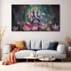 The Castle Decor Ganesh Ji Wall Painting Wooden Framed 27x48 Inch