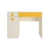 Kristina Kids Study Desk with Shuttered Cabinet and 2 Drawers in Light Wood Mango Yellow Colour