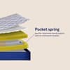 Sleepwell Springfresh Pocket Spring Classic Mattress Medium Double Size 78x48x8 in