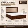 Tarang Solid Wood Compact King Bed Box Storage Provincial Teak Finish Mattress 72 x 72 Inches