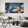 The Castle Decor Radha Krishna Spiritual Wall Art Framed Painting 27x48 Inch (Style 12)