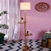 Ivana White Cotton Shade Floor Lamp