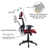 Dreaceo High Back Ergonomic Chair in Red Colour