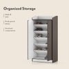 Hayes 18 Pair Shoe Rack In Dark wenge Finish