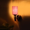 Devansh Metal Electric Wall Light in Gold Colour with Pink Shade Count of 1 Light