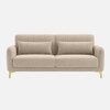Monly Velvet 3 Seater Sofa Cream Color
