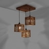Lyon Brown Solid Wood Cluster Hanging Light