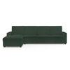 Left Aligned 3 Seater Left Aligned Chaise Olive Green Sofa Cover