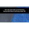 Shelby Blue Solid Fabric 24x16 inches Anti-Skid Bath Mat