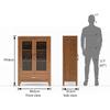 Carnegie Solid Wood Sideboard in Amber Walnut Finish