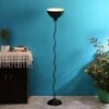 Darren Black Metal Floor Lamp with Black Iron Base