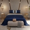 Stoa Paris 300TC UltrSatin Super King Bedsheet with 2 Pillow Covers Satin Super Mystique Blue Grey