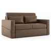 Camden Compact 3 Seater Pull Out Sofa cum Bed In Mocha Brown Colour