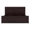 Almaya Solid Wood Queen Size Hydraulic Storage Bed In Mahogany Finish