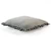 Ruffle Vanilla Grey Melange Light Grey Melange Cotton Knitted Cushion Cover 16 x 16 Inches