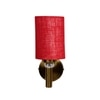 Devansh Metal Electric Wall Light in Gold Colour with Maroon Shade Count of 1 Light