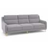 Cinnaro Velvet 3 Seater Sofa in Grey Color
