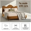 Solara Wave Luxe King Size Bed in velvet With Oak wood Frame & Hydraulic Storage