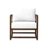 Aura PU Leather Arm Chair in Off White