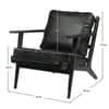 Cortez Solid Wood Relax Chair in Rustic Black