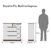 Baltoro Engineered Wood Chest of 5 Drawers in White Finish
