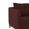 Florence Premium 1 Seater Fabric Sofa in Deep Crimson Velvet Colour