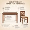 Globally Indian Eshana Solid Sheesham Wood 6 Seater Dining Table Set 6 Chairs Beige