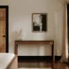 Indiana Scalloped Edge Solid Wood Console Table Modern Design