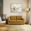 Apollo High Back 2 Seater Fabric Sofa in Ochre Colour