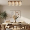Elementary Brown Solid Wood Ceiling Light