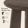 Aero Solid Wood Side Table In Danish Walnut Finish