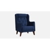 Ruby Solid Wood Accent Chair in Navy Blue Colour