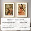 Mughal Women Flower Garden Set of 2 Framed Posters Wall Art 45x60 cm