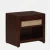 Suraj Solid  Wood  One Drawer Bedside  In Tubbeco Teak Finish