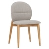 Scandinavian Olsen Dining Chair Beige Natural Wood Finish