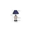 Selah Blue Jute Glass Table lamp with Iron Base