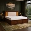 Virasat Solid Wood Compact King Bed Hydraulic Storage Provincial Teak Finish Mattress 72 x 72 Inches