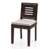 Capra Solid Wood Dining Chair in Mahogany Finish & Wheat Brown Colour - Set of 2