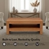 Epsilon Solid Wood Coffee Table In Amber Walnut Finish