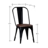 Steelon Iron Dining Chair in Black Colour