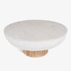 Kaba Solid Wood Coffee Table in White Colour