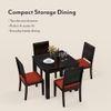 Arabia - Oribi 4 Seater Storage Dining Table Set (Colour- Burnt Orange , Finish- Mahogany)