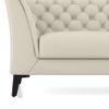 Weston 1 Seater Half Leather Sofa In Creme Fraiche Italian Leather