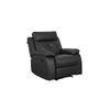 Ohio Leatherette One Seater Manual Recliner in Black Colour