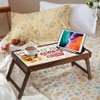 Masala Breakfast Solid Wood Breakfast Table/Tray In Multicolour
