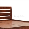 Leed Solid Wood Queen  Size Bed Without Storage (Dark Oak Finish)